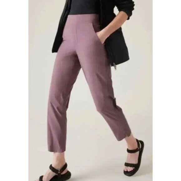Athleta Brooklyn Ankle Pant Dusty Purple-sz 4 - Picture 1 of 13